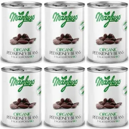 6 x Fasola Czerwona Kidney w Zalewie Bio 400 g (240 g) - Manfuso