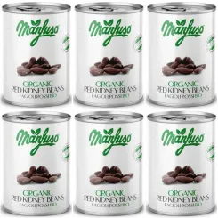 6 x Fasola Czerwona Kidney w Zalewie Bio 400 g (240 g) - Manfuso