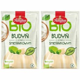 2 x Budyń o Smaku Śmietankowym Bezglutenowy Bio 40 g - Amylon