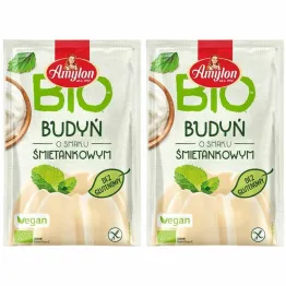 2 x Budyń o Smaku Śmietankowym Bezglutenowy Bio 40 g - Amylon