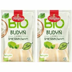 2 x Budyń o Smaku Śmietankowym Bezglutenowy Bio 40 g - Amylon