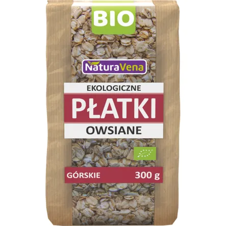 Płatki Owsiane Górskie Bio 300 g NaturAvena - Przecena Krótka Data Minimalnej Trwałości