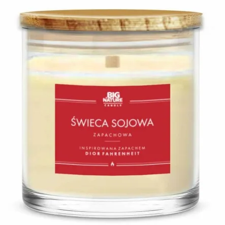 Świeca Sojowa Inspirowana Zapachem DIOR FAHRENHEIT 215 g - Big Nature