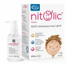 Pipi Nitolic - Zestaw Spray Eliminacja Wszy i Gnid 50 ml + Grzebień - ICB Pharma