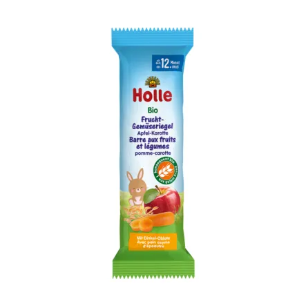 Batonik Owocowy Jabłko Marchew Bio 25 g Holle - Przecena Krótka Data Minimalnej Trwałości