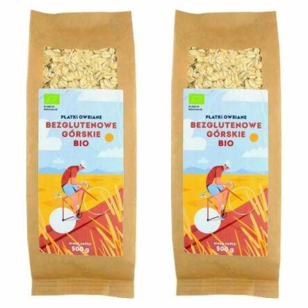 2 x Płatki Owsiane Górskie Bezglutenowe Bio 500 g - Simpatiko