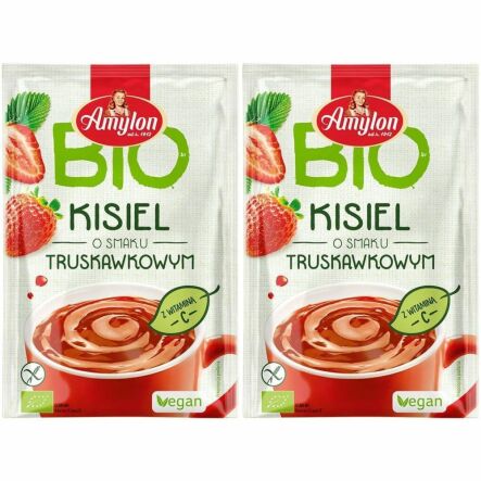 2 x Kisiel o Smaku Truskawkowym Bezglutenowy BIO 30 g - Amylon