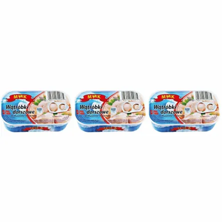 3 x Wątróbki Dorszowe w Tłuszczu Własnym 115 g MK - Wątróbka dorszowa
