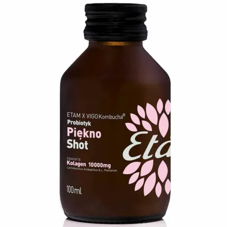 Shot Kombucha Probiotyk Piękno z Kolagenem Bezglutenowy 100 ml - ETAM VIGO
