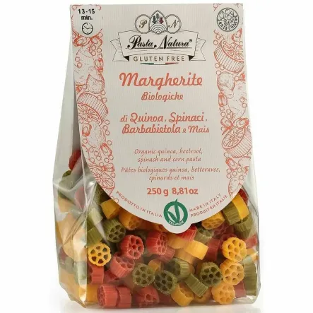 Makaron Kukurydziany Trójkolorowy Margherite Bezglutenowy Bio 250 g - Pasta Natura