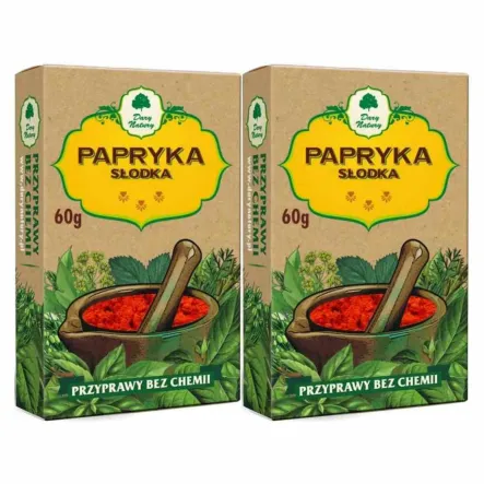 2 x Papryka Słodka Mielona 60 g - Dary Natury