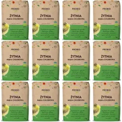 12 x Mąka Żytnia Chlebowa BIO 1 kg - Probio