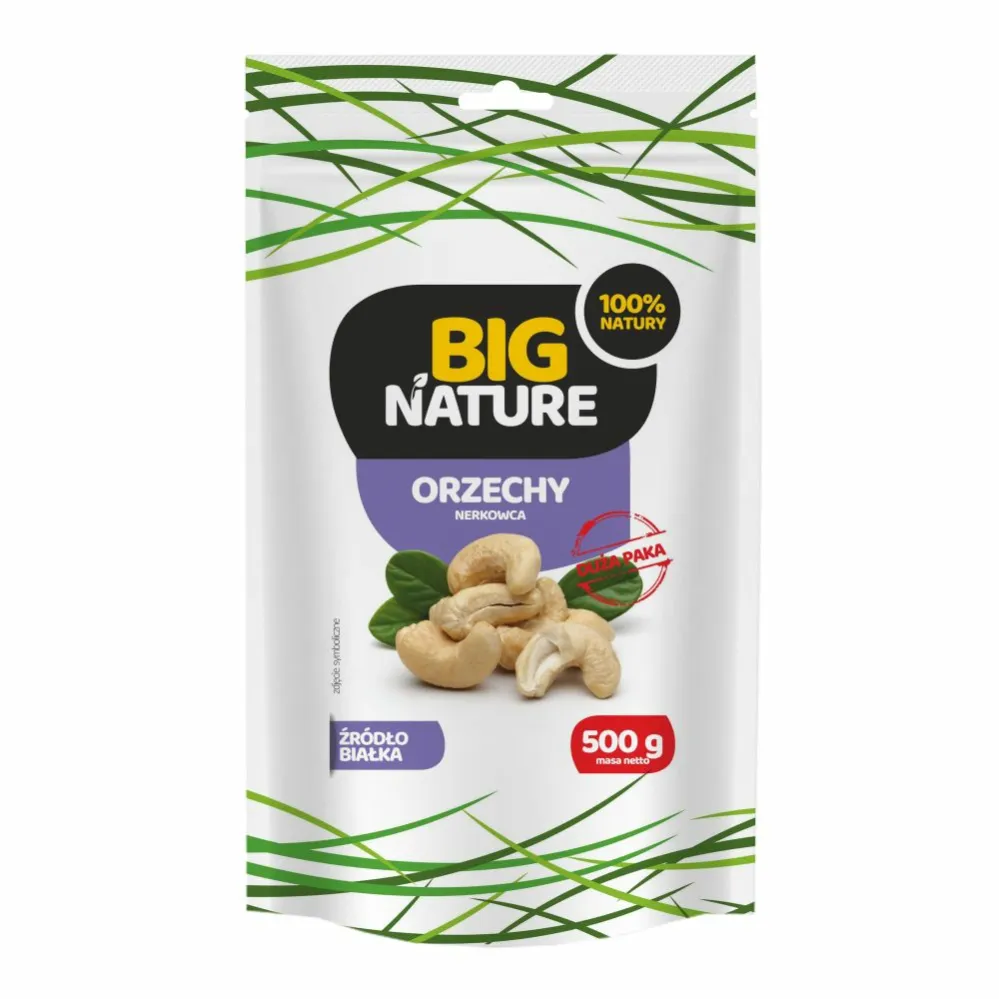 Orzechy Nerkowca Połówki 500 g - Big Nature