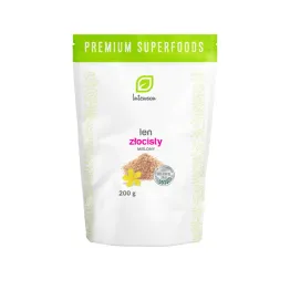 Len Mielony Odtłuszczony Złocisty Mielone Nasiona Lnu Siemię Lniane 200g Intenson