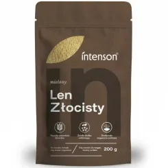 Len Mielony Odtłuszczony Złocisty 200 g - Intenson  Mielone Nasiona Lnu Siemię Lniane