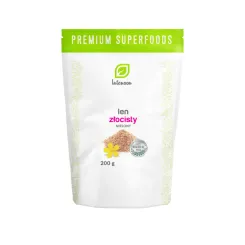 Len Mielony Odtłuszczony Złocisty Mielone Nasiona Lnu Siemię Lniane 200g Intenson