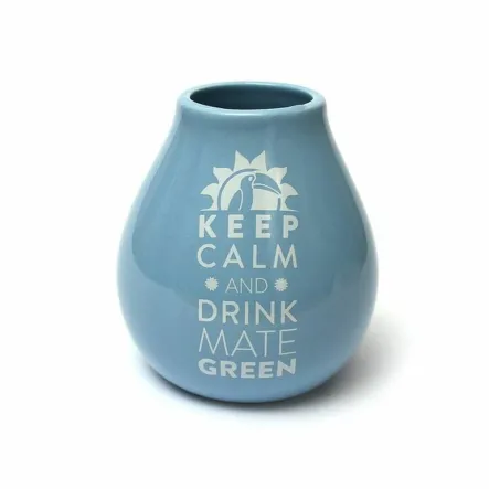 Matero Ceramico Luka Blue 350 ml z Logo Mate Green
