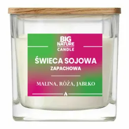 Świeca Sojowa Zapachowa MALINA-RÓŻA-JABŁKO 220 g - Big Nature