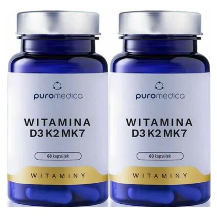 2 x Witamina D3K2MK7 60 Kapsułek - Puromedica