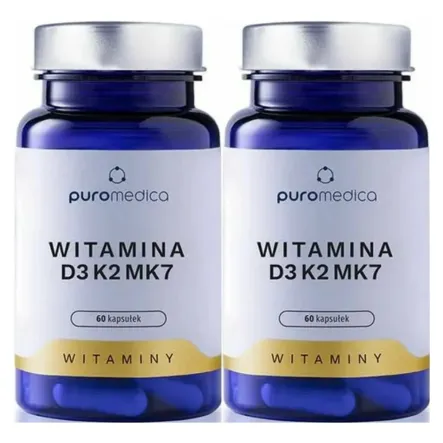 2 x Witamina D3K2MK7 60 Kapsułek - Puromedica
