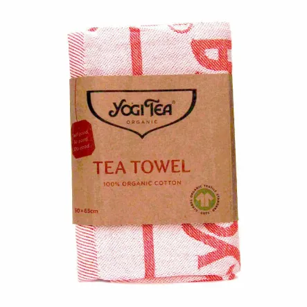 Ściereczka Kuchenna Tea Towel 50 x 65 cm z Bawełny Organicznej - Yogi Tea