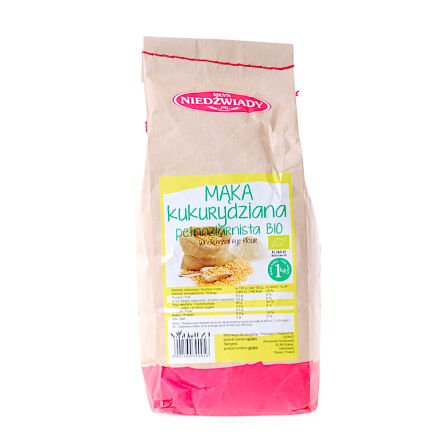 Mąka Kukurydziana Eko 1 kg - Młyn Niedźwiady - Przecena Krótka Data Minimalnej Trwałości
