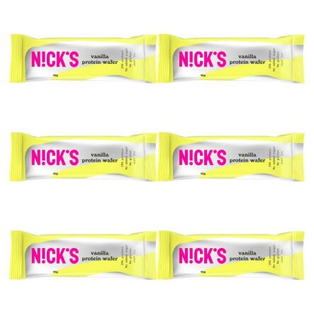6 x Wafelek Proteinowy Bezglutenowy o Smaku Waniliowym w Czekoladzie Mlecznej 40 g - Nicks