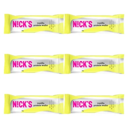 6 x Wafelek Proteinowy Bezglutenowy o Smaku Waniliowym w Czekoladzie Mlecznej 40 g - Nicks