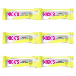 6 x Wafelek Proteinowy Bezglutenowy o Smaku Waniliowym w Czekoladzie Mlecznej 40 g - Nick's