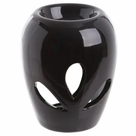 Ceramiczny Podgrzewacz do Olejku w Kształcie Bulwy 10,5 cm Czarny Puckator