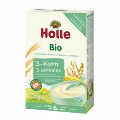 Kaszka Pełnoziarnista 3 Zboża Bez Dodatku Cukru Bezglutenowa Bio Demeter 250 g - Holle