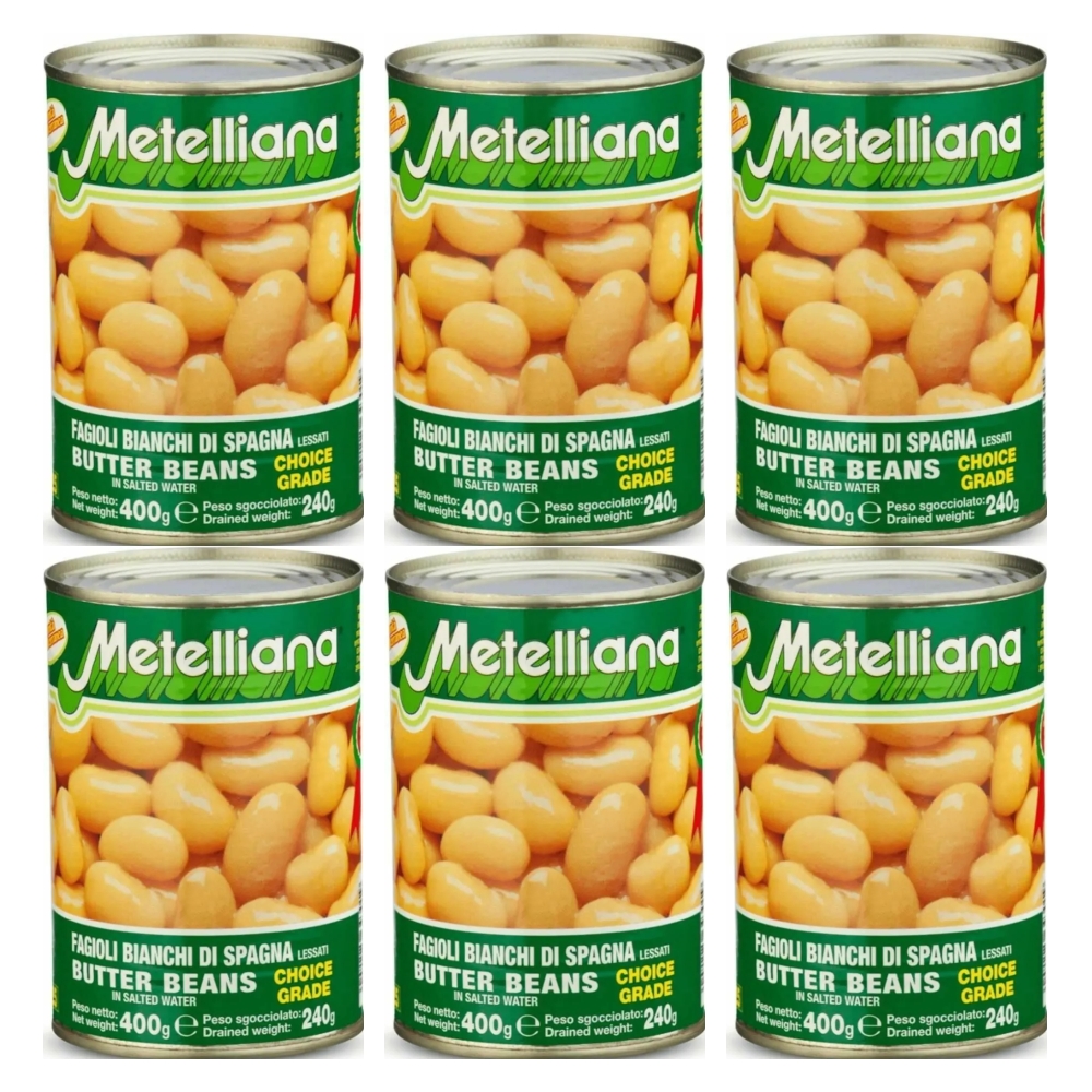 6 x Fasola Biała Hiszpańska „Jaś” 400 g (240 g) - Metelliana