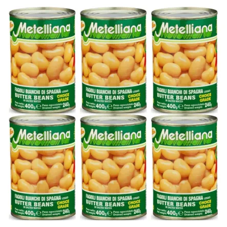 6 x Fasola Biała Hiszpańska „Jaś” 400 g (240 g) - Metelliana