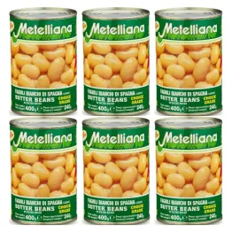 6 x Fasola Biała Hiszpańska „Jaś” 400 g (240 g) - Metelliana