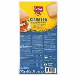 Ciabatta Bułki do Zapiekania Bezglutenowe 200 g (4 sztuki) - Schar