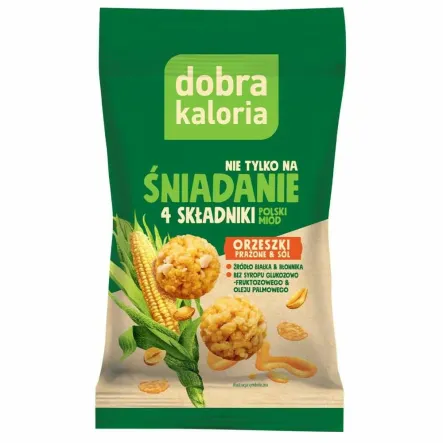 Kulki Śniadanie - Orzeszki Prażone i Sól 32 g - Dobra Kaloria