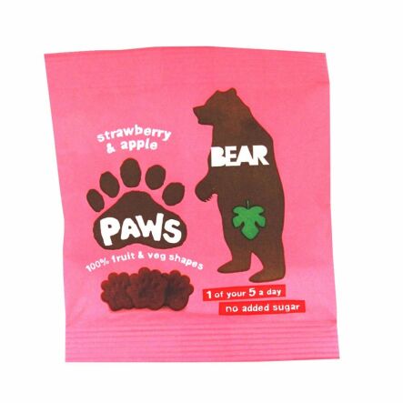 Przekąska Owocowa Paws Truskawki i Jabłka 20 g Bear
