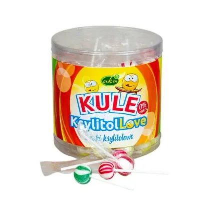 Lizaki Kulki Bez Cukru Owocowe 70 sztuk x 10 g Aka