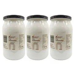3 x Olej Kokosowy Nierafinowany Extra Virgin 900 ml - Naturalnie Zdrowe
