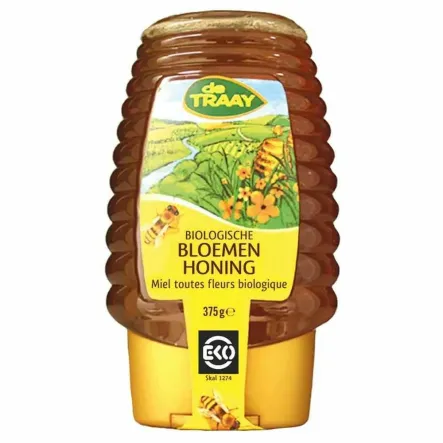Miód Nektarowy Wielokwiatowy z Dozownikiem Bio 365 g - De Traay - Przecena Krótka Data Minimalnej Trwałości