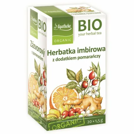 Herbatka Imbir Pomarańcza Bio 30 g (20x 1,5 g) - Apotheke