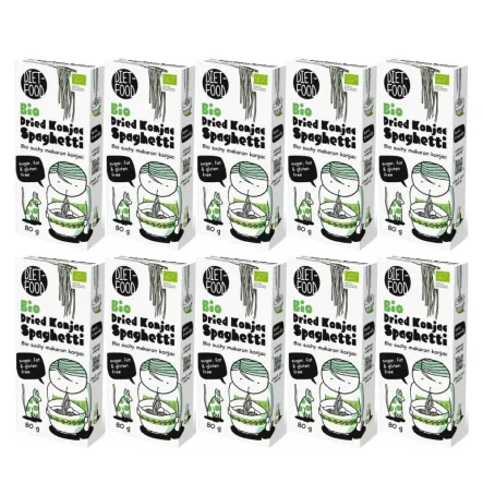 10 x Makaron Konjac Suchy Bio Spaghetti 80 g - Diet-Food