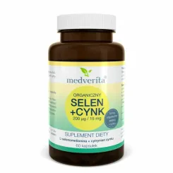 Organiczny Selen+ Cynk 60 Kapsułek - Medverita