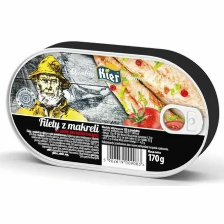Filety z Makreli w Sosie Pomidorowym 170 g - Kier