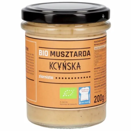 Musztarda Kcyńska Ziarnista Bio 200 g - P.P.U.H Grewling - Przecena Krótka Data Minimalnej Trwałości