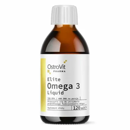 Elite Omega 3 Liquid 120 ml - OstroVit Pharma - Wyprzedaż