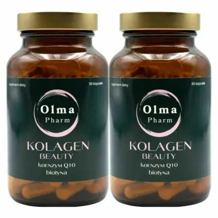 2 x KOLAGEN BEAUTY Koenzym Q10 Biotyna 90 Kapsułek - Olma Pharm