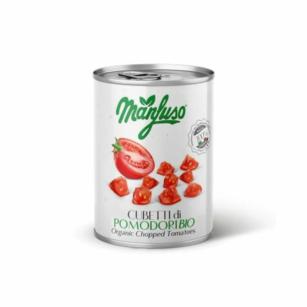 Pomidory w Kawałkach Bio 400 g (240 g) - Manfuso