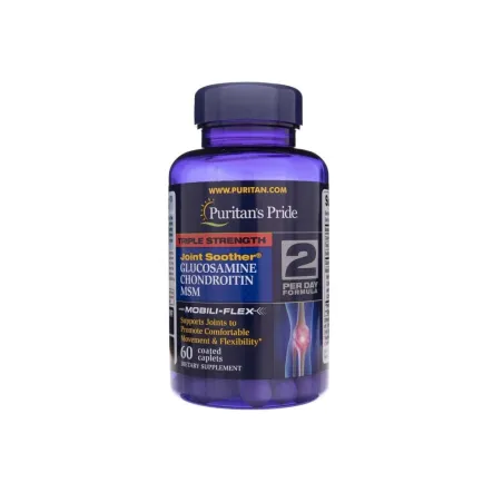 Glukozamina, Chondroityna, MSM 60 Tabletek Puritan's Pride