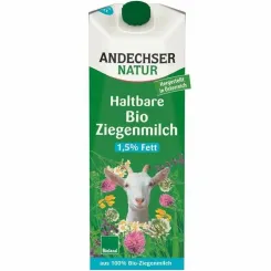 Mleko Kozie 1,5% Tłuszczu BIO 1 l - Andechser Natrur